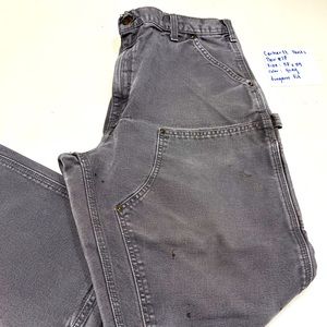 Carhartt Men's Gray Duck Double Front Work Pants - Dungaree Fit - Sz 38x34